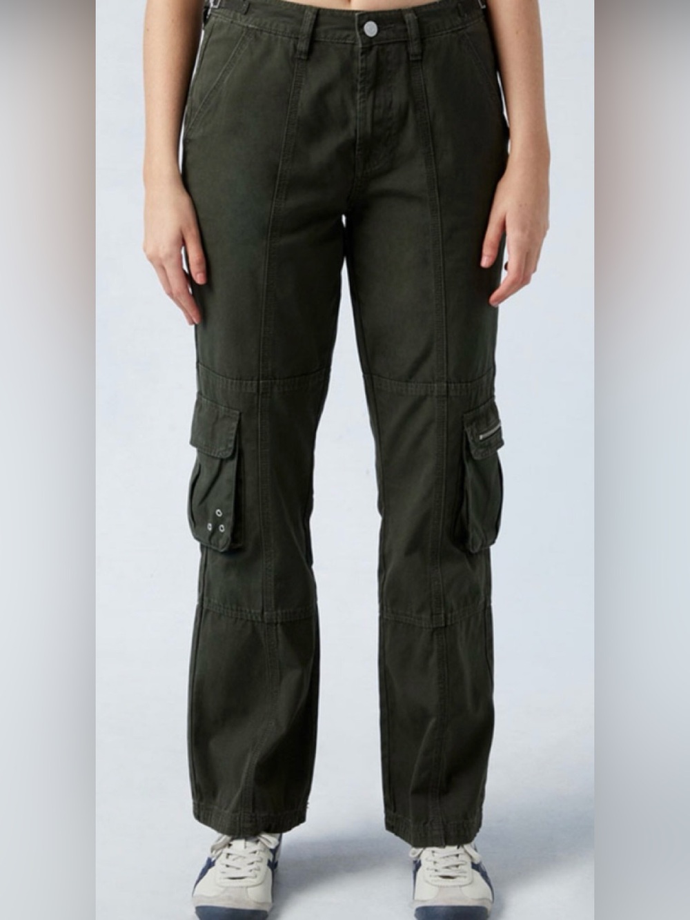 New Pacsun Army Green Mid Rise Vintage Bootcut Pants Size 25